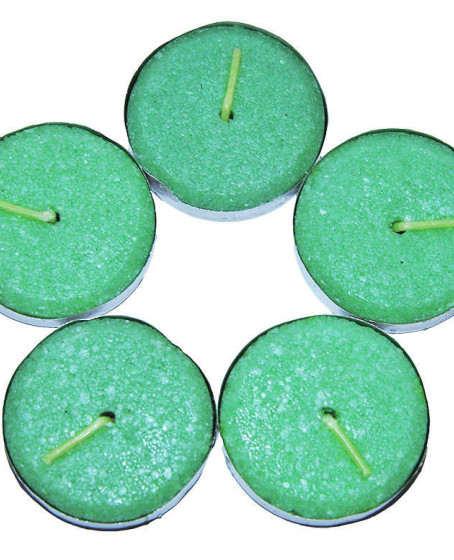 Tea Lights Yeşil Mum 5 li 1 Paket