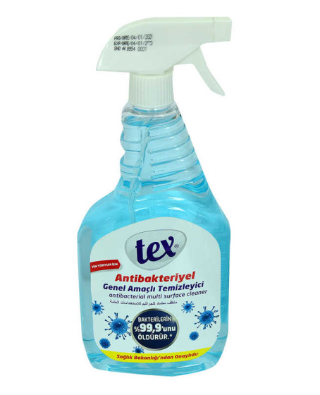 Antibakteriyel Genel Amaçlı Temizleyici Tüm Yüzeyler İçin Spreyli Mavi 750 ML Antibakteriyel Genel Amaçlı Temizleyici Tüm Yüzeyler İçin Spreyli Mavi 750 ML