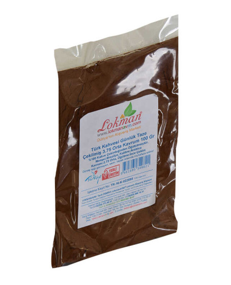 Türk Kahvesi Günlük Taze Çekilmiş 3.75 Orta Kavrum 100 Gr Paket