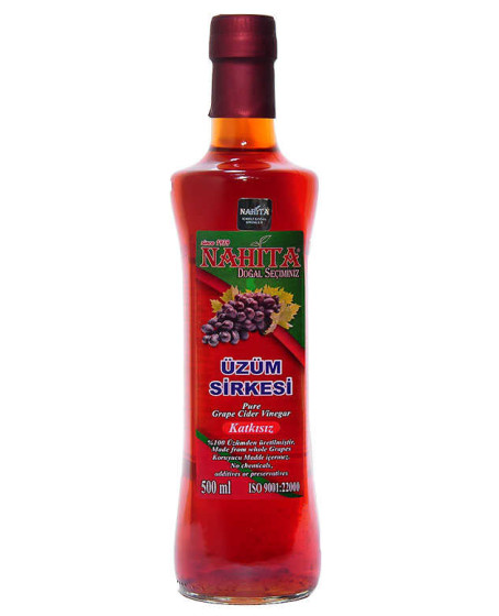 Üzüm Sirkesi Doğal Katkısız Cam Şişe 500 ML