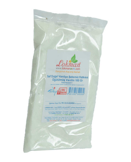 Vanilya Öğütülmüş Saf Doğal Şekersiz Katkısız Vanilin 100 Gr Paket
