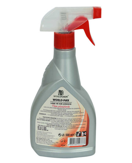 World-Max Tüm Yüzeylerde Leke ve Kir Çözücü Sprey Şişe 500 ML