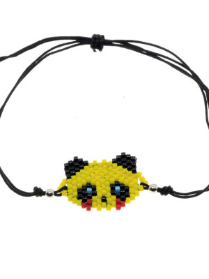 Altın Renk Sarı Panda Model Miyuki Bileklik - 2936
