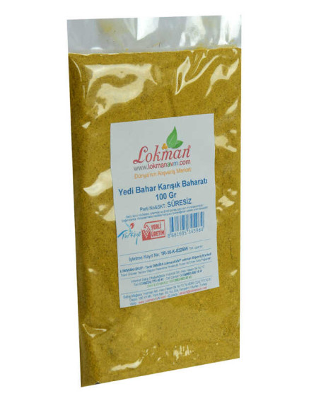 Yedi Türlü Karışık Baharat 100 Gr Paket