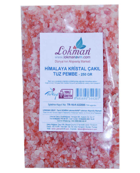 Yemeklik Himalaya Kristal Kaya Tuzu Çakıl Pembe 250 Gr