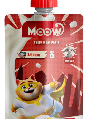 Moow Taze Somon Balıklı Keçi Sütlü Kedi Et Ezmesi 90 gr