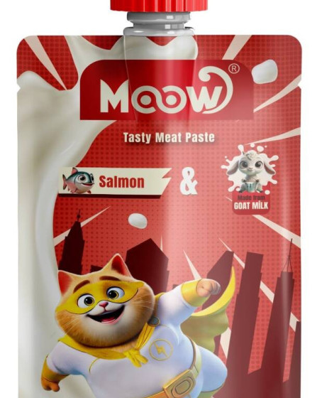 Moow Taze Somon Balıklı Keçi Sütlü Kedi Et Ezmesi 90 gr Moow Taze Somon Balıklı Keçi Sütlü Kedi Et Ezmesi 90 gr