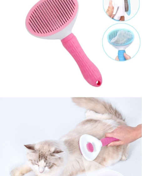 Karamel Kendini Temizleyen Tuşlu Kedi Köpek Tarağı Pembe 10 x 20 cm Karamel Kendini Temizleyen Tuşlu Kedi Köpek Tarağı Pembe 10 x 20 cm