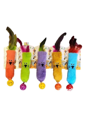 Catnipli Peluş Kedi Köpek Oyuncağı 7 x 23 cm Çeşitli Renklerde