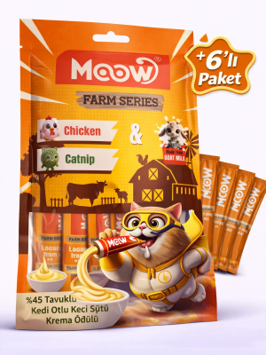 Tavuklu Kedi Naneli Keçi Sütlü Kedi Krema Ödülü 6x12g