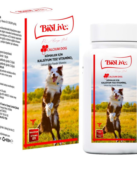 Biolive Köpekler İçin Kalsiyum Toz Vitamin 100gr