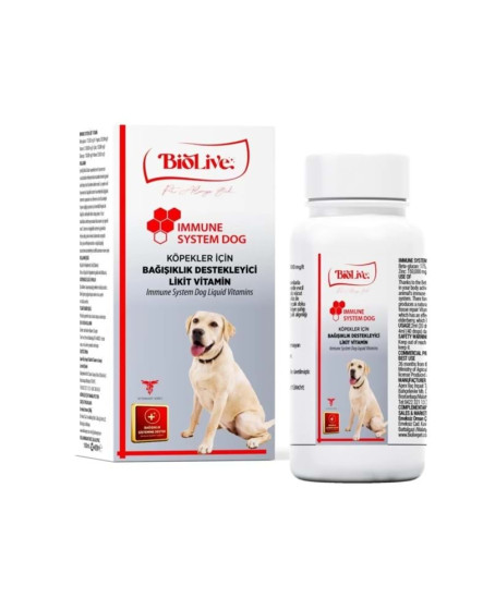 Biolive Immune Dog Köpekler İçin Bağışıklık Destekleyici Sıvı Vitamin 100ml