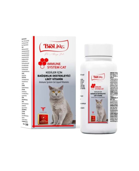Biolive Immune Cat Kediler İçin Bağışıklık Destekleyici Sıvı Vitamin 100ml