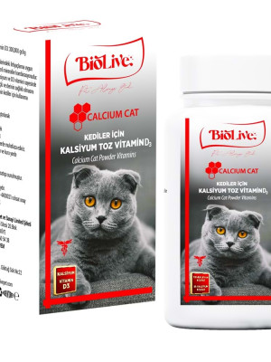 Biolive Kediler İçin Kalsiyum Toz Vitamin 100gr