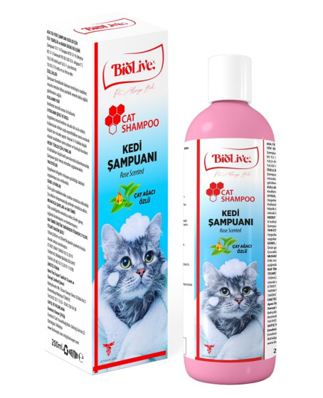 Biolive Çay Ağacı Özlü Kedi Şampuanı 200ml