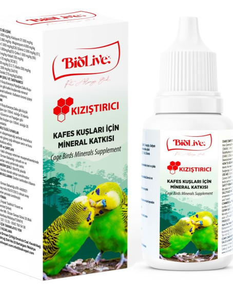 Biolive Kuşlar İçin Kızıştırıcı Vitamin 50ml