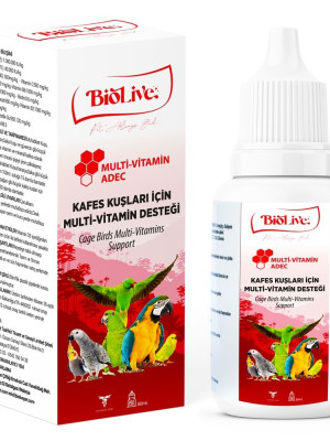Biolive ADEC Kuşlar İçin Multivitamin 50ml