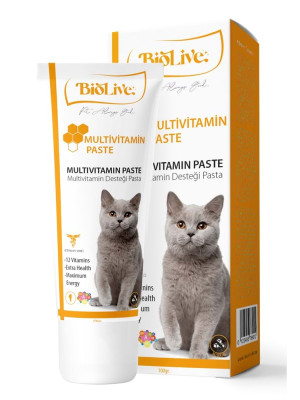 Biolive Kediler İçin Multivitamin Paste 100gr