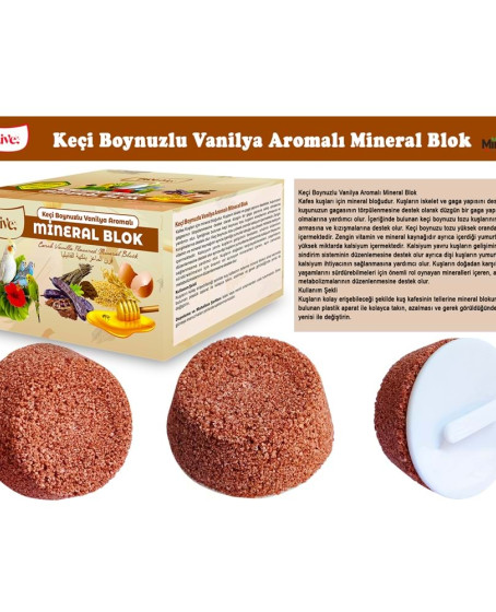 BİOLİVE Keçiboynuzlu Vanilya Aromalı Mineral Blok