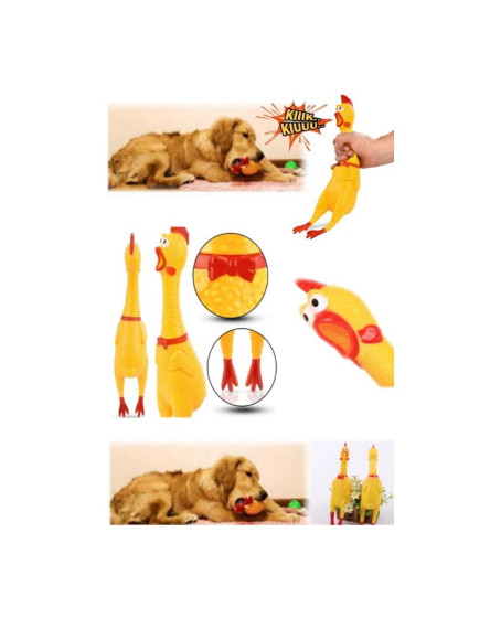 Sesli Horoz Eğlenceli Köpek ve Kediler İçin Sesli Öten Horoz Oyuncak 28 cm