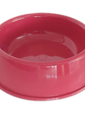 Karamel Plastik Köpek Mama Su Kabı 500 ml Kırmızı