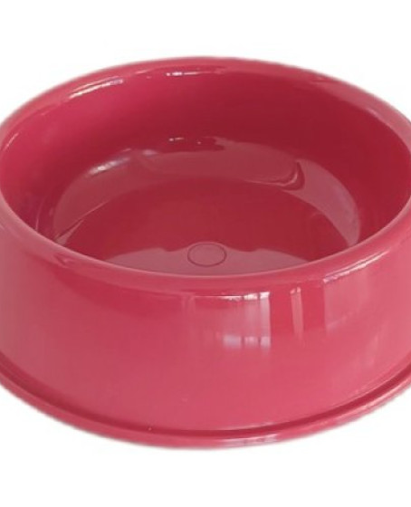 Karamel Plastik Köpek Mama Su Kabı 500 ml Kırmızı
