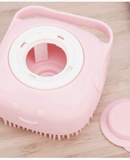 Şampuan Hazneli Kedi Köpek Silikon Duş Fırçası 11 cm Pembe Şampuan Hazneli Kedi Köpek Silikon Duş Fırçası 11 cm Pembe