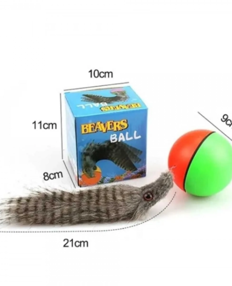 Hareketli Sesli Peluş Toplu Fare Pilli Kedi Oyuncağı 8 CM Hareketli Sesli Peluş Toplu Fare Pilli Kedi Oyuncağı 8 CM