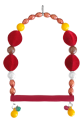 Tünekli Bordo Kadife Boncuklu Kuş Salıncağı 10-16 cm Tünekli Bordo Kadife Boncuklu Kuş Salıncağı 10-16 cm