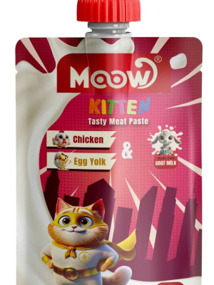 Moow Yavru Kedi İçin Tavuklu Keçi Sütlü Kedi Et Ezmesi 90 gr