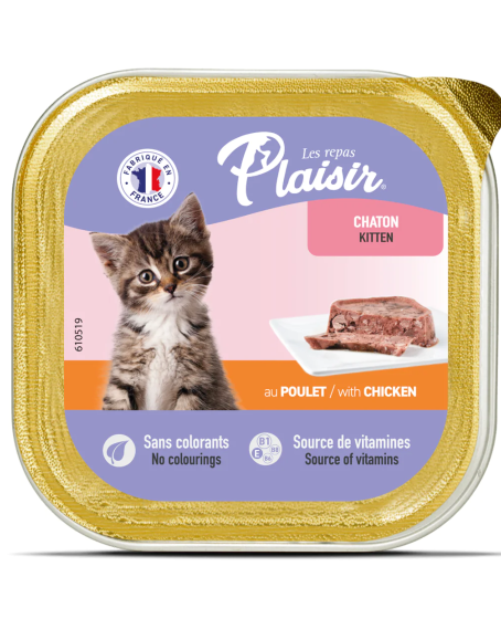 Plaisir Tavuk Etli Pate Yavru Kedi Yaş Maması 100 Gr Plaisir Tavuk Etli Pate Yavru Kedi Yaş Maması 100 Gr