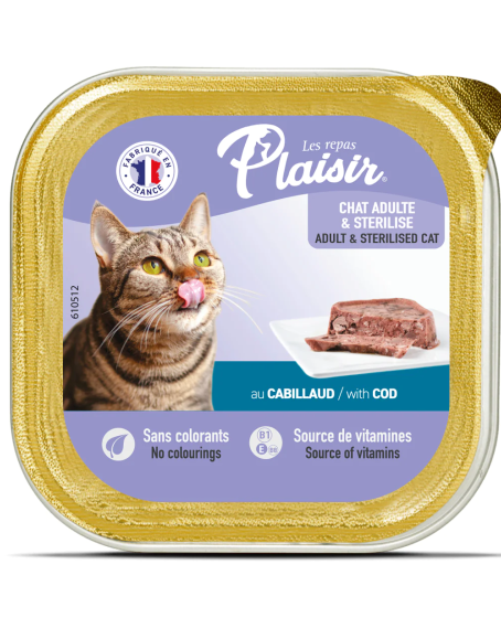 Plaisir Morina Balıklı Pate Kısırlaştırılmış ve Yetişkin Kedi Yaş Maması 100 Gr