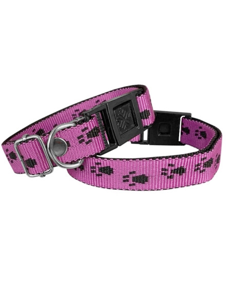 Köpek Tasması Patili Dokuma 2 cm - Min: 30 cm - Max: 50 cm Koyu Pembe Köpek Tasması Patili Dokuma 2 cm - Min: 30 cm - Max: 50 cm Koyu Pembe