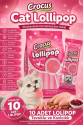 Crocus Tavuklu Ve Kızılcıklı Kedi Lolipop 10 lu paket ( 10x1,4 gr )