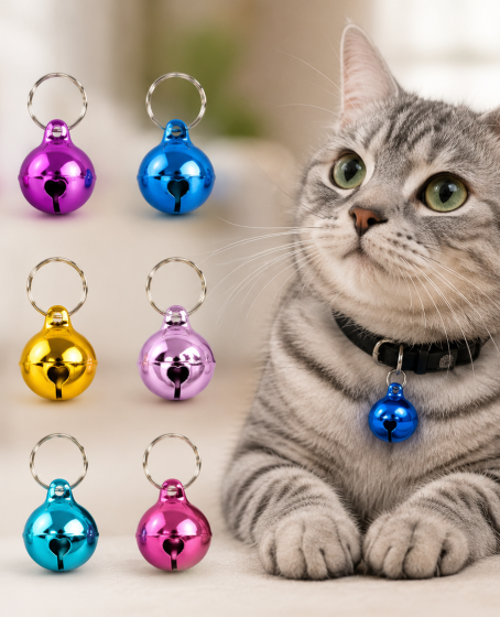 Renkli Metal Kedi ve Köpek Tasma Çanı – Tasma Aksesuarı 1 Adet