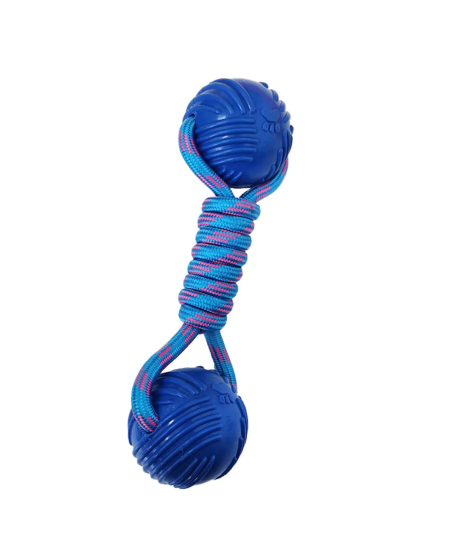 Karamel Örgü Halter Köpek Oyuncak 23 cm  Renkli