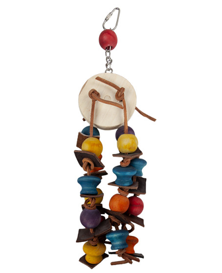 Doğal Ahşap Kuş Oyuncağı 35 cm