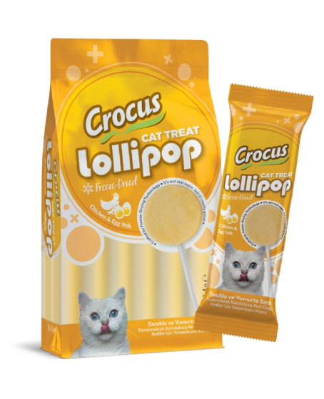 Crocus Tavuklu Ve Yumurta Sarılı Kedi Lolipop 10 lu paket ( 10x1,4 gr ) Crocus Tavuklu Ve Yumurta Sarılı Kedi Lolipop 10 lu paket ( 10x1,4 gr )