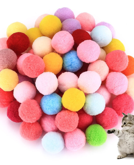 Mini Ponpon Kedi Oyuncak Topu 5 cm ( 2 Adet ) – Yumuşak Renkli Sessiz Kedi Oyun Topu Mini Ponpon Kedi Oyuncak Topu 5 cm ( 2 Adet ) – Yumuşak Renkli Sessiz Kedi Oyun Topu