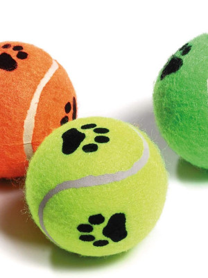 KP Köpek Oyuncak Tenis Topu Sert 3’lü 6 cm – Dayanıklı Köpek Topu