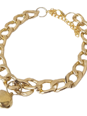 Kedi Ve Köpek Lüx Zincir Kolye 25-30 cm Medium Gold