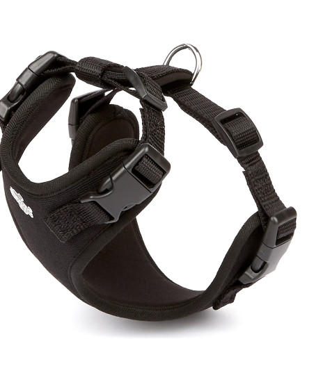 Havalı Ped Dokuma Köpek Göğüs Tasması 30/35 cm Siyah