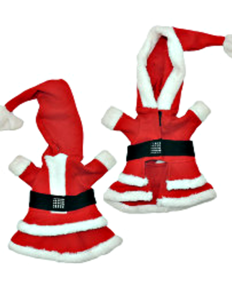 Yılbaşı Noel Baba Kostümü Kapüşonlu XS 20 CM