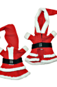 Yılbaşı Noel Baba Kostümü Kapüşonlu XS 20 CM