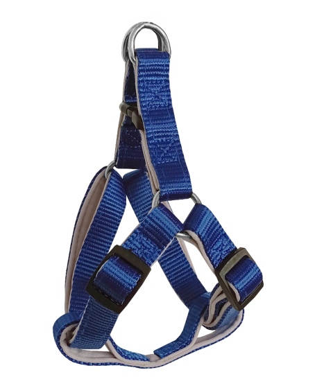 Gezdirme Kayışlı Dokuma Köpek Göğüs Tasma Seti 32*47-110 cm Mavi