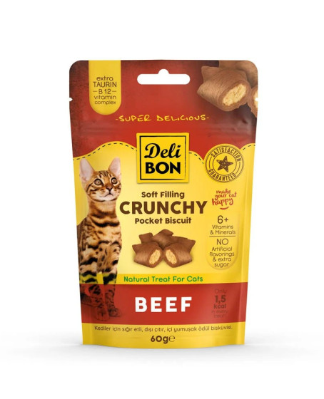 İçi Dolgulu Ödül Bisküvisi - Sığır etli 60gr