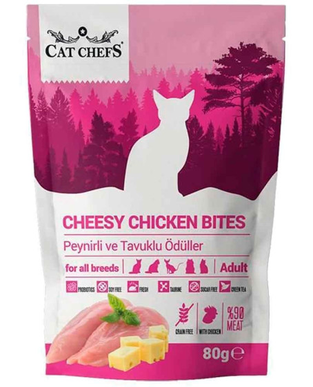Cat Chefs Peynirli ve Tavuklu Tahılsız Kedi Ödülü 80 Gr Cat Chefs Peynirli ve Tavuklu Tahılsız Kedi Ödülü 80 Gr