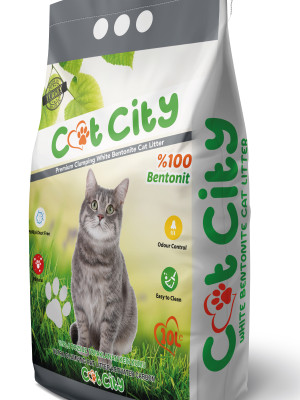 Doğal Topaklanan Kedi Kumu 10 Lt Aktif Karbonlu