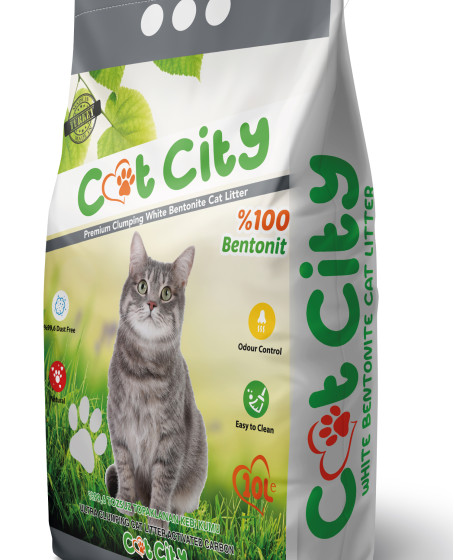 Doğal Topaklanan Kedi Kumu 10 Lt Aktif Karbonlu