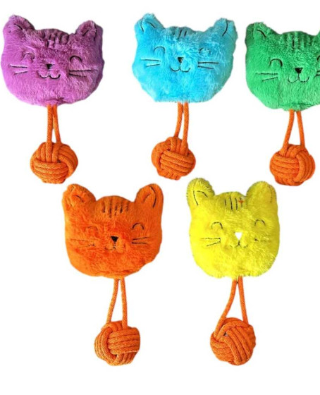 Sesli Peluş İpli Mutlu Kedi Köpek Oyuncağı 26 cm Çeşitli Renklerde Sesli Peluş İpli Mutlu Kedi Köpek Oyuncağı 26 cm Çeşitli Renklerde